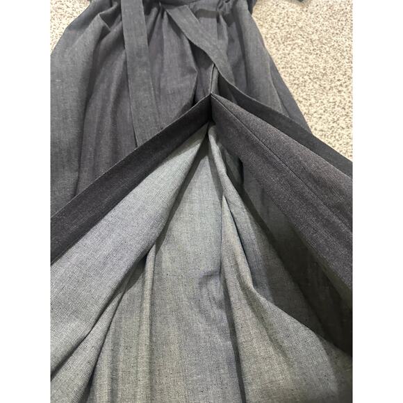 Altuzarra Lydia Cotton Blend Poplin Shirtdress Berry Blue Denim Pockets, size 12 - Picture 8 of 13